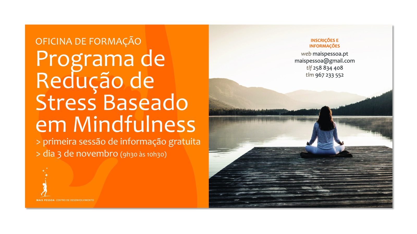 Cartaz do Programa de Redução de Stress Baseado em Mindfulness