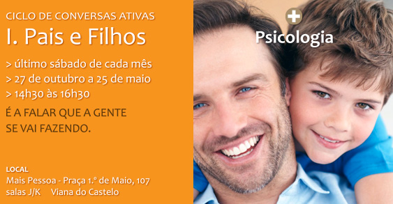 Cartaz do ciclo de conversas ativas para pais e filhos