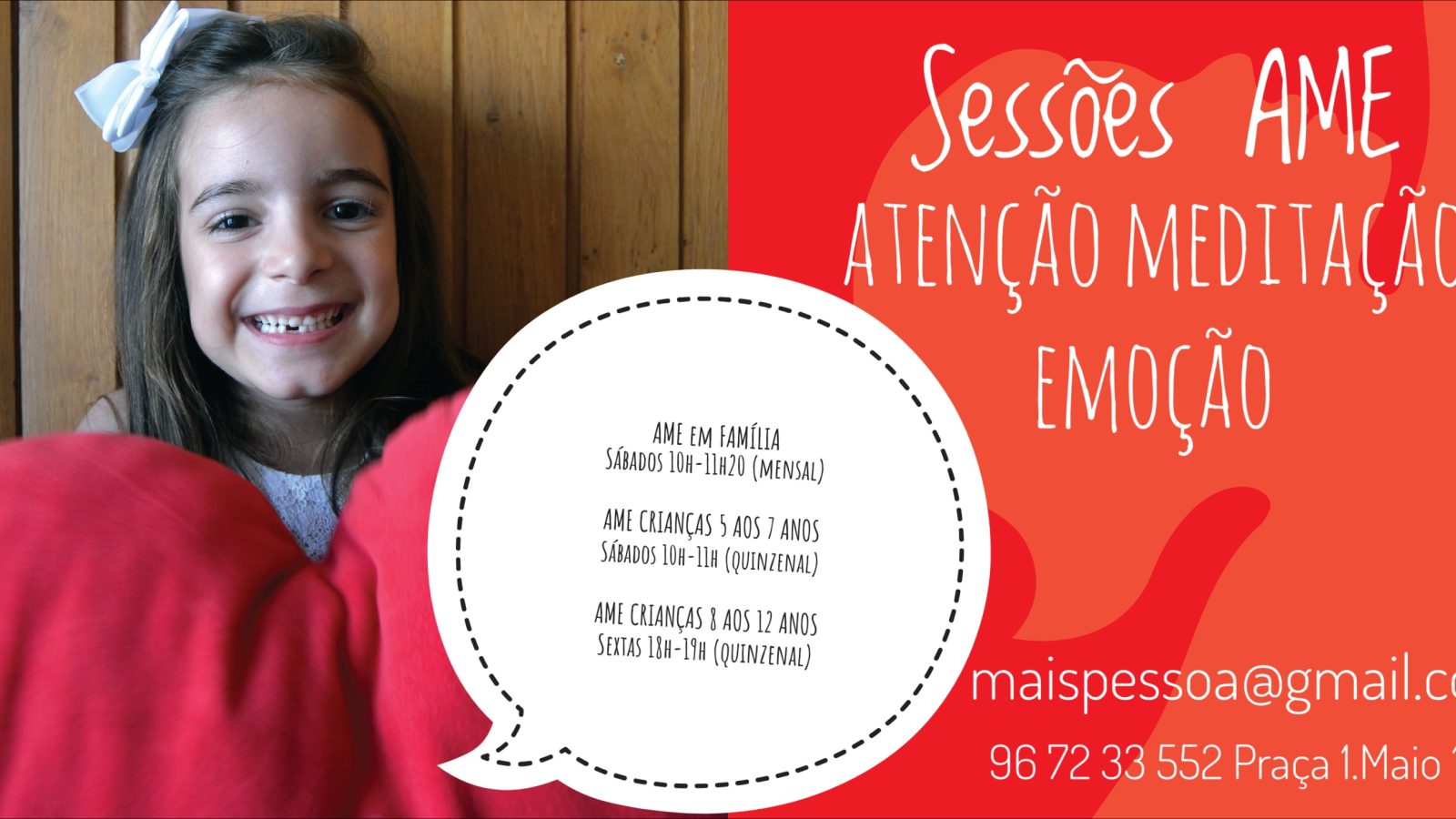 Cartaz das Sessões AME — Atenção, Meditação, Emoção