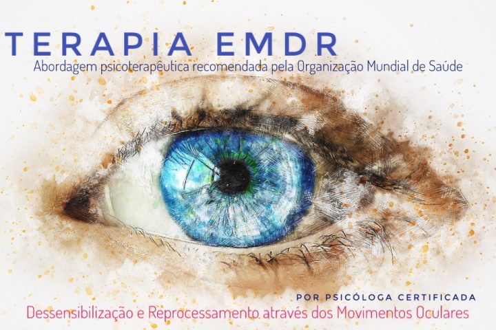 Ilustração de um olho, sobre a terapia EMDR