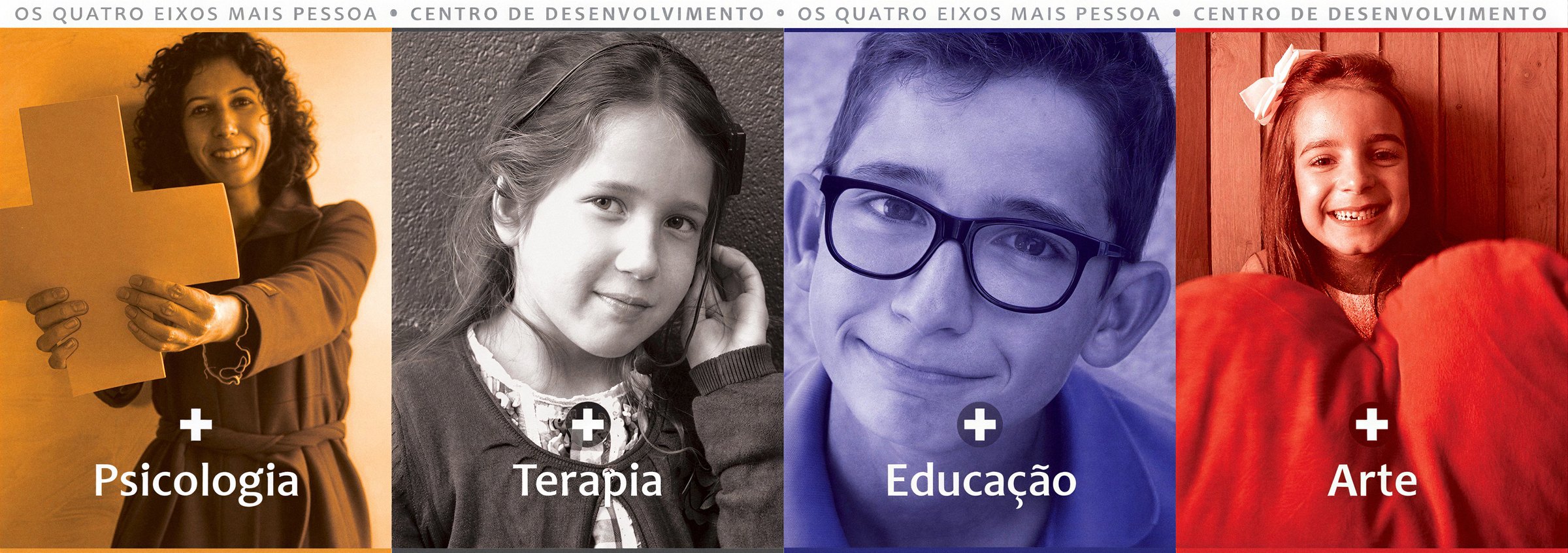 Os quatro eixos MaisPessoa: Psicologia, Terapia, Educação e Arte